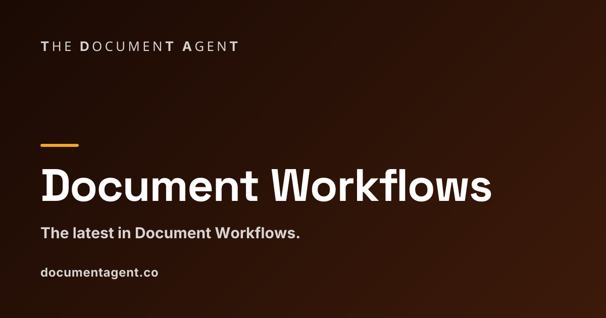Document Workflows · The Document Agent